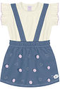 CONJ BODY E SALOPETE NATURAL/AZ JEANS MED