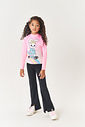 Blusa Infantil Menina Térmica Pandas Preto Mundo Cinti