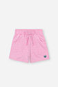 Shorts Infantil em Moletinho – Short Menina Verão Colorido com Cordão ROSA IOGURTE