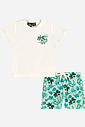 Conjunto Bebê Menino Jurassic World Camiseta Braquiossauro e Bermuda Verde Conjunto Bebê Menino Jurassic World Camiseta Braquiossauro e Bermuda Verde