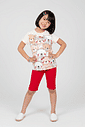 Conjunto Infantil Menina Ursinhos Vermelho Abrange