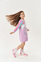 Vestido Infantil Menina Magic Unicórnio Lilás Mundo Cinti