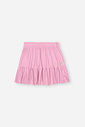 Saia-Shorts Infantil de Praia em Malha UV com Babado ROSA IOGURTE