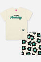 Conjunto Menina Amazing Margaridas Natural Beli.me