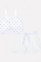 CONJ BLUSA E SHORTS BRANCO/BRANCO