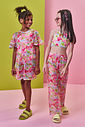 Calça Infantil Menina Wide Leg em Tela Corações