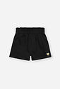 Shorts Infantil em Sarja com Elastano e Cós Confortável PRETO
