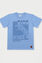 Conjunto Infantil Menino Dino Attack Azul Abrange