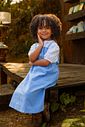 Vestido Infantil Menina Estrelas Azul Cinti