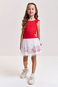 Conjunto Infantil Cropped com Babados e Saia-Short de Tule Ursa Conjunto Infantil Cropped com Babados e Saia-Short de Tule Ursa