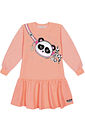 Vestido Com Tule Laranja Neon Abrange