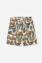Conjunto Infantil Menino Camiseta e Bermuda Estampa Savana Belga