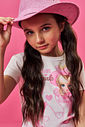 Conjunto Infantil com Blusa Boxy de Princesa Boiadeira e Shorts em Moletinho – Look Menina Verão NATURAL/RS CONFETE