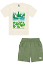 CONJ CAMISETA E BERMUDA NATURAL / VD STONE