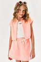 CONJ BLUSA,SHORTS/SAIA, COLETE NAT/RS BARBI/RA BARB