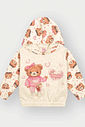 Conjunto Moletom Felpado Bebê Menina Ursa Print Beli.me