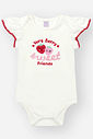 Conjunto Bebê Menina Body com Shorts Saia de Morangos – Look Infantil Berry Sweet Cinti Baby NATURAL/RS IOGURTE