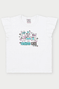 Conjunto Infantil Menina Fashion Cats Azul Abrange