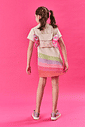 Vestido Infantil Menina Com Bolsa De Borboleta Off White Cinti