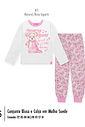 Pijama Infantil Menina Sonhos de Ursinha Mundo Cinti OFF WHITE/RS IOGURTE