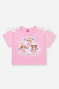 Conjunto Infantil Cheerleader com Saia em Tela e Ciclista – Conjunto Menina Fashion Cinti ROSA IOGURTE