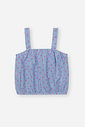 Conjunto Infantil Cropped e Shorts-Saia Florzinhas Provence