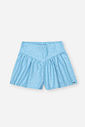 Conjunto Infantil com Blusa em Cotton e Shorts em Sarja Glow – Look Menina Verão com Strass NATURAL/AZ PORCELANA