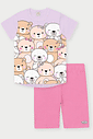 Conjunto Infantil Menina Ursinhos Rosa Abrange