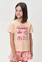 Conjunto Infantil Menina Pijama Breakfast em Suedine e Suede