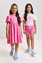 Conjunto Infantil Cheerleader com Shorts em Moletinho Waffle – Conjunto Menina Cinti NATURAL/RS CONFETE