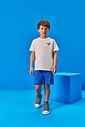CONJ CAMISETA E BERMUDA NATURAL/AZ OLYMPIAN