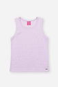 Regata Infantil em Ribana Canelada Neon Love – Blusa Menina Verão com Strass LILAS BRUMA