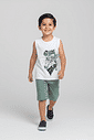 Conjunto Infantil Menino Gamer Never Quit Branco Abrange
