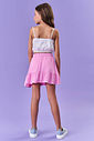 CONJ BLUSA E SAIA/SHORTS BRANCO/RS CONFETE
