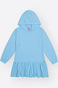 Vestido Infantil Menina Azul com Bolsa Coração em Pelo – Vestido Mundo Cinti