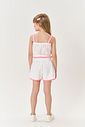 Conjunto Infantil Menina Blusa E Short Laise Branco Mundo Cinti