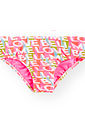Biquíni Infantil Menina Rosa Neon Love em Malha UV