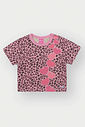 Conjunto Menina Onça Print Rosa Mundo Cinti