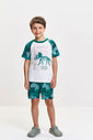 Pijama Infantil Tricerátops com Camiseta e Bermuda Suede