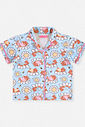 Conjunto Infantil Menina Pijama Ursinhas e Flores em Malha Suede