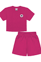 CONJ BLUSA E SHORTS RS PINK FU/PINK FUSI