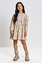 Vestido Infantil Menina com Estampa de Ursinha e Flores – Vestido Fofo Mundo Cinti