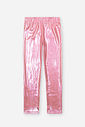 Conjunto Infantil Menina Princesa Cheerleader com Legging Metalizada NATURAL/RS IOGURTE