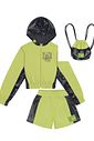 Conjunto Jaqueta E Short Com Bolsa Amarelo Neon E Preto CTV