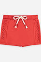 Conjunto Bebê Blusa de Morango e Short-Saia Vermelho