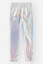 Calça Legging Infantil Menina Holográfica Prata