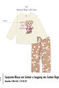 Conjunto Cotton Bebê Menina Ursa Let's Go Girls Mundo Cinti