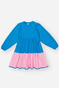 Vestido Infantil Menina Babados Azul CTV