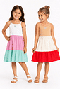 Vestido de Alça Infantil Color Block 3 Marias Bege Abrange