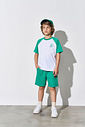 CONJ CAMISETA E BERMUDA BRANCO/VERDE VIVID